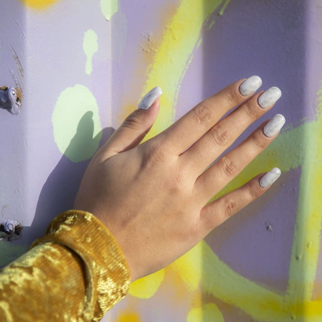 Resultaat marmer nagels met nailswraps