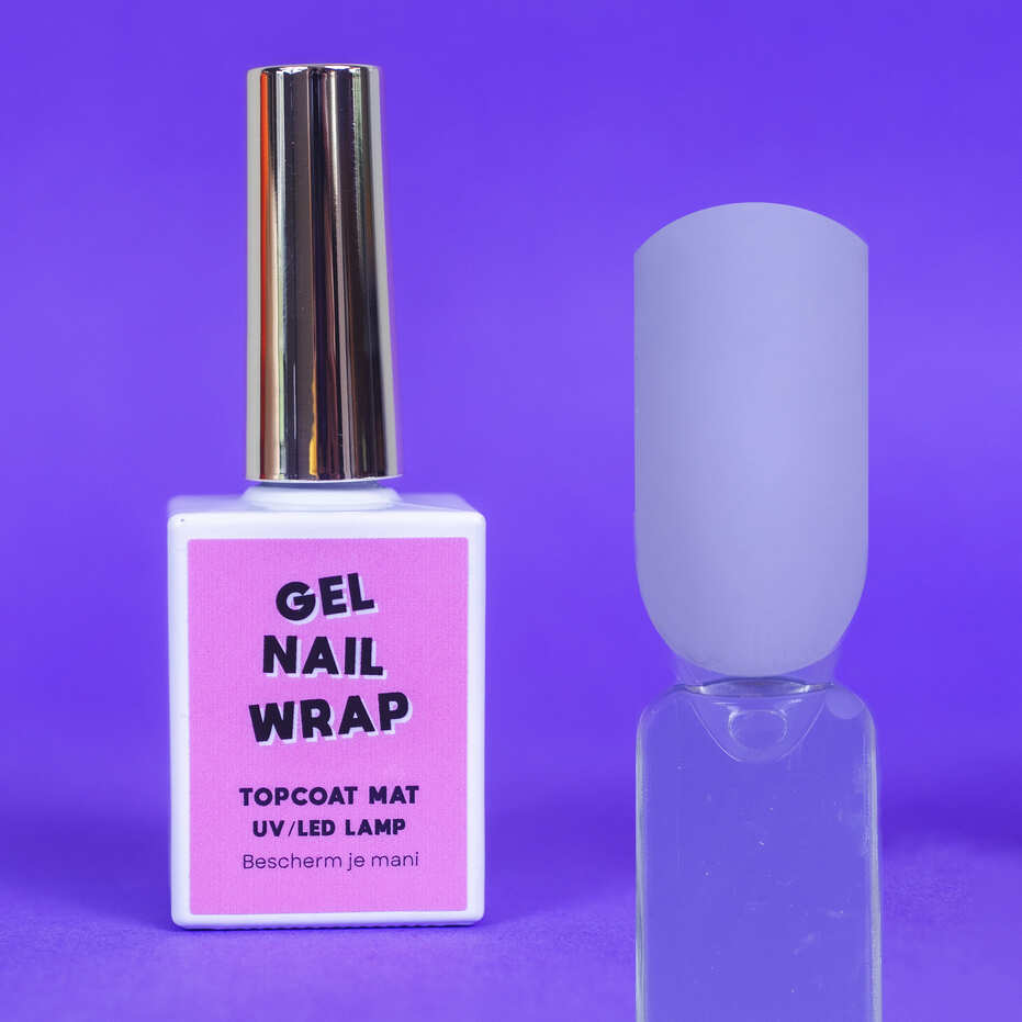 Mat topcoat voor gelnagel stickers UV/Led